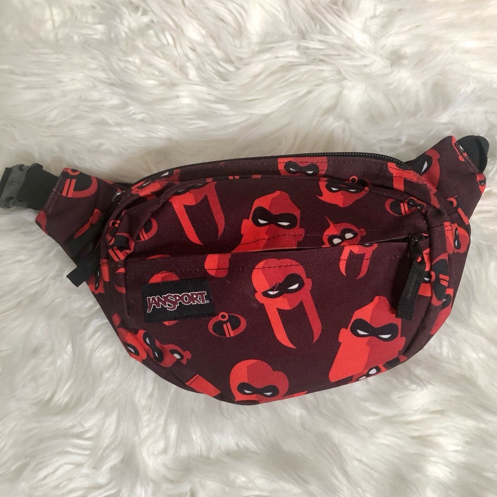 JanSport X Disney Pixar Incredibles 2 Family Print Dark Red Fanny Pack Bum Bag